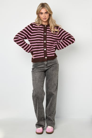 Polyester fiber (polyester) Knit cardigan Stripes Casual Fall/Winter  Clothes h5 Picture5